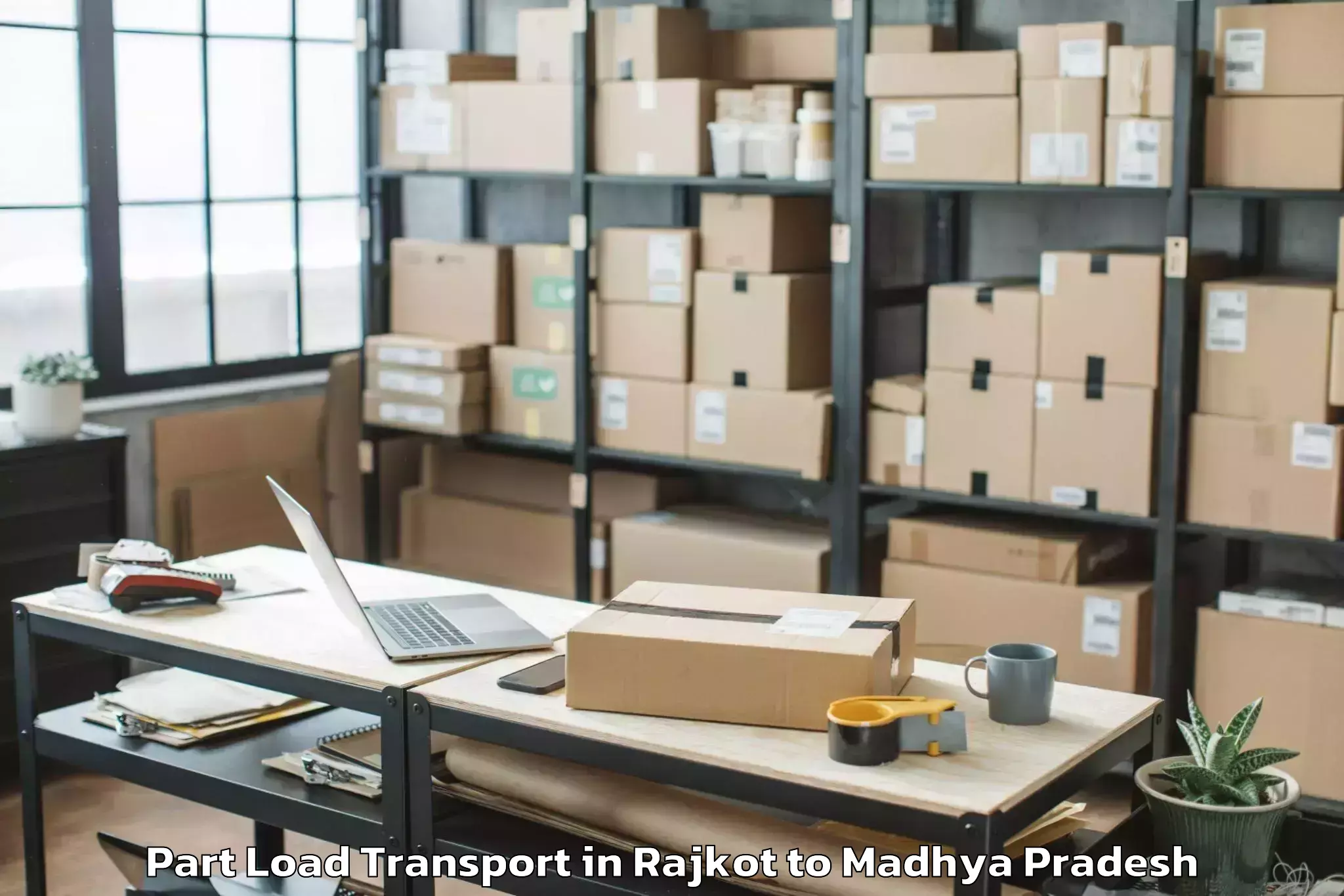 Book Rajkot to Gohad Part Load Transport Online